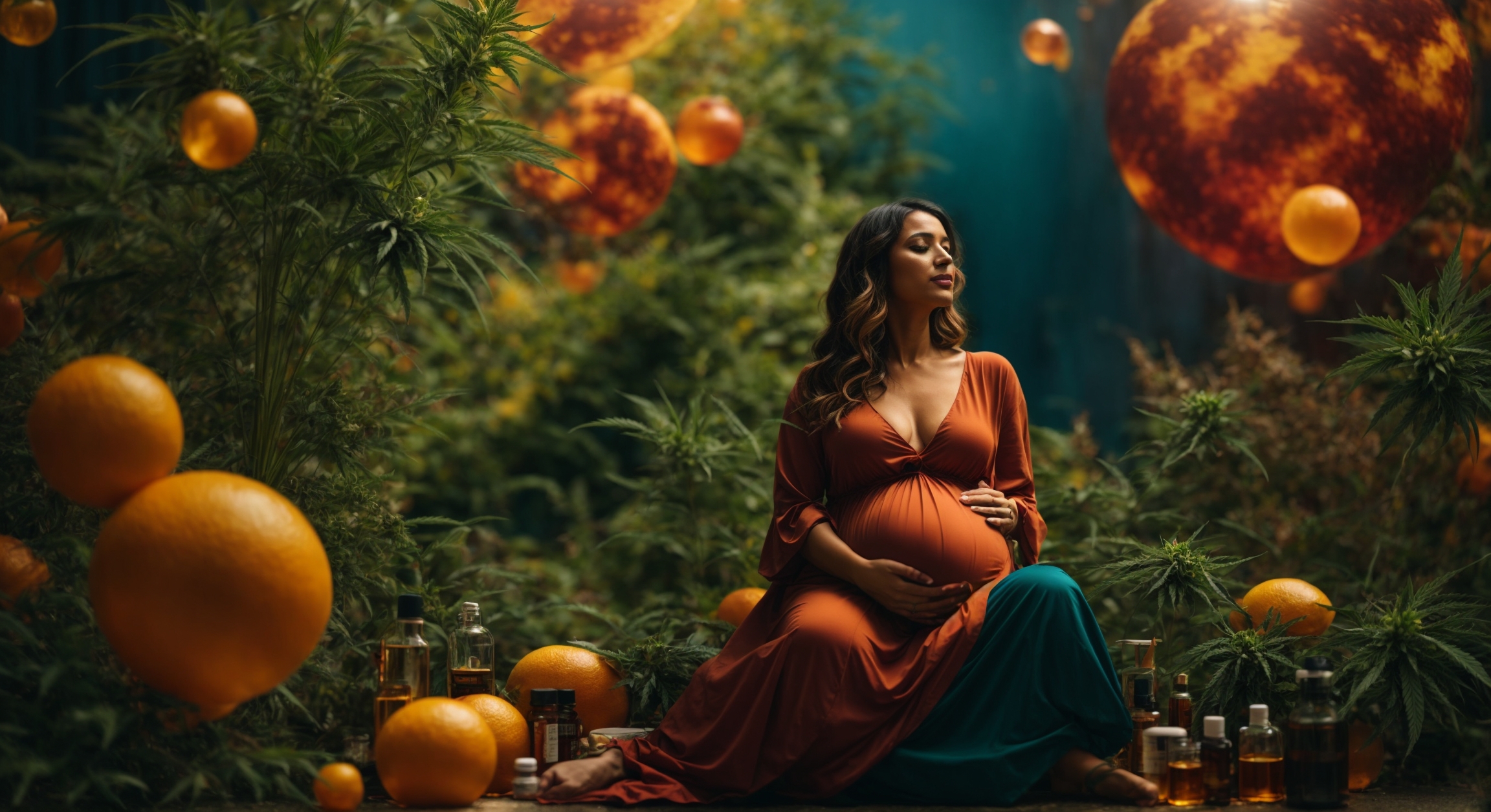 PhotoReal CBD and Pregnancy a pregnant woman and cbd oil